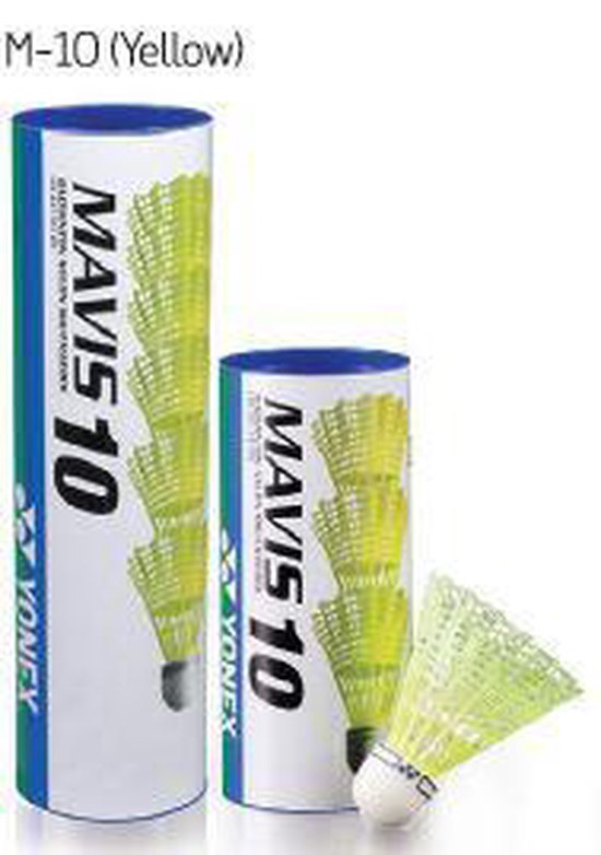 tube de 3 Blanc YONEX Mavis 10 Badminton Volants Navettes 
