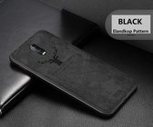 Schokbestendige Hybride Stof Textuur Back Cover voor Huawei Mate 10 Lite (Elandkop ) _ Zwart