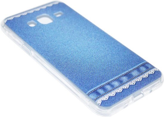 Coque en siliconen hoesje Jeans pour Samsung Galaxy J3 (2015) / J3 (2016)
