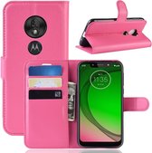 Book Case - Motorola Moto G7 Play Hoesje - Roze