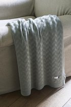 Riviera Maison  Pure Pleasure Throw - Plaid - 170x130 - groen - Katoen