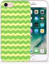 Hoesje Geschikt voor iPhone SE (2020/2022) en Geschikt voor iPhone 8 | 7 Waves Green