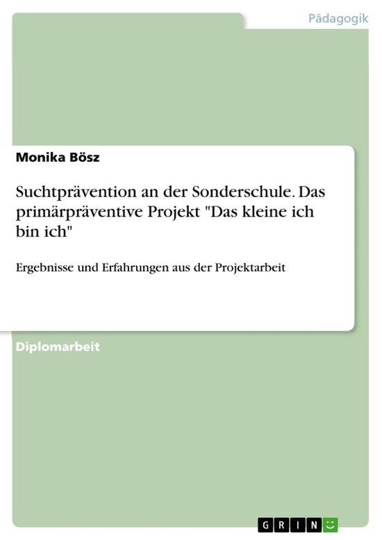 Suchtprävention an der Sonderschule. Das primärpräventive ... - cover