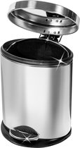 Robuuste RVS Pedaalemmer - Metalen Mini Trash Can Vuilnis Bak - 12 Liter
