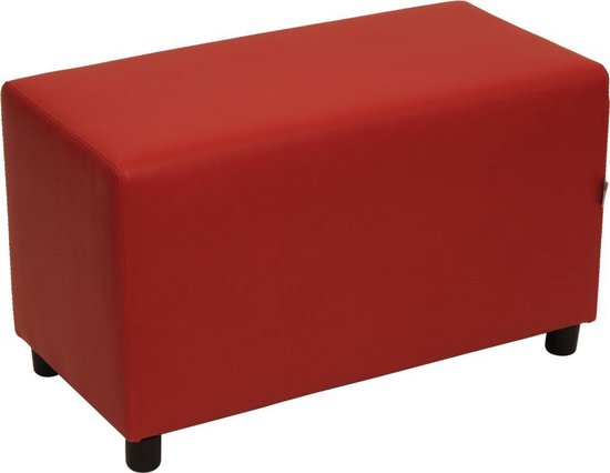 Brick poef rood