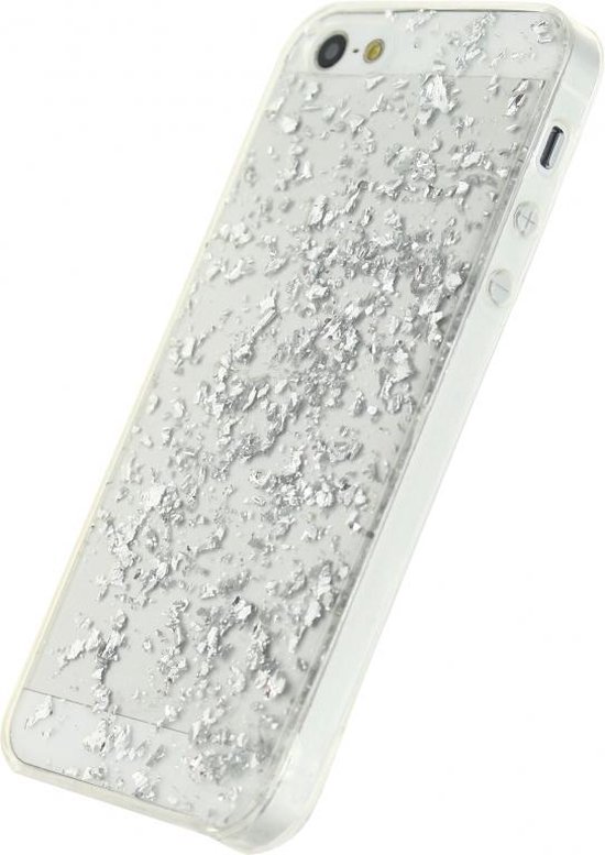 Xccess Glitter TPU Case Apple iPhone 5/5S/SE Clear Silver