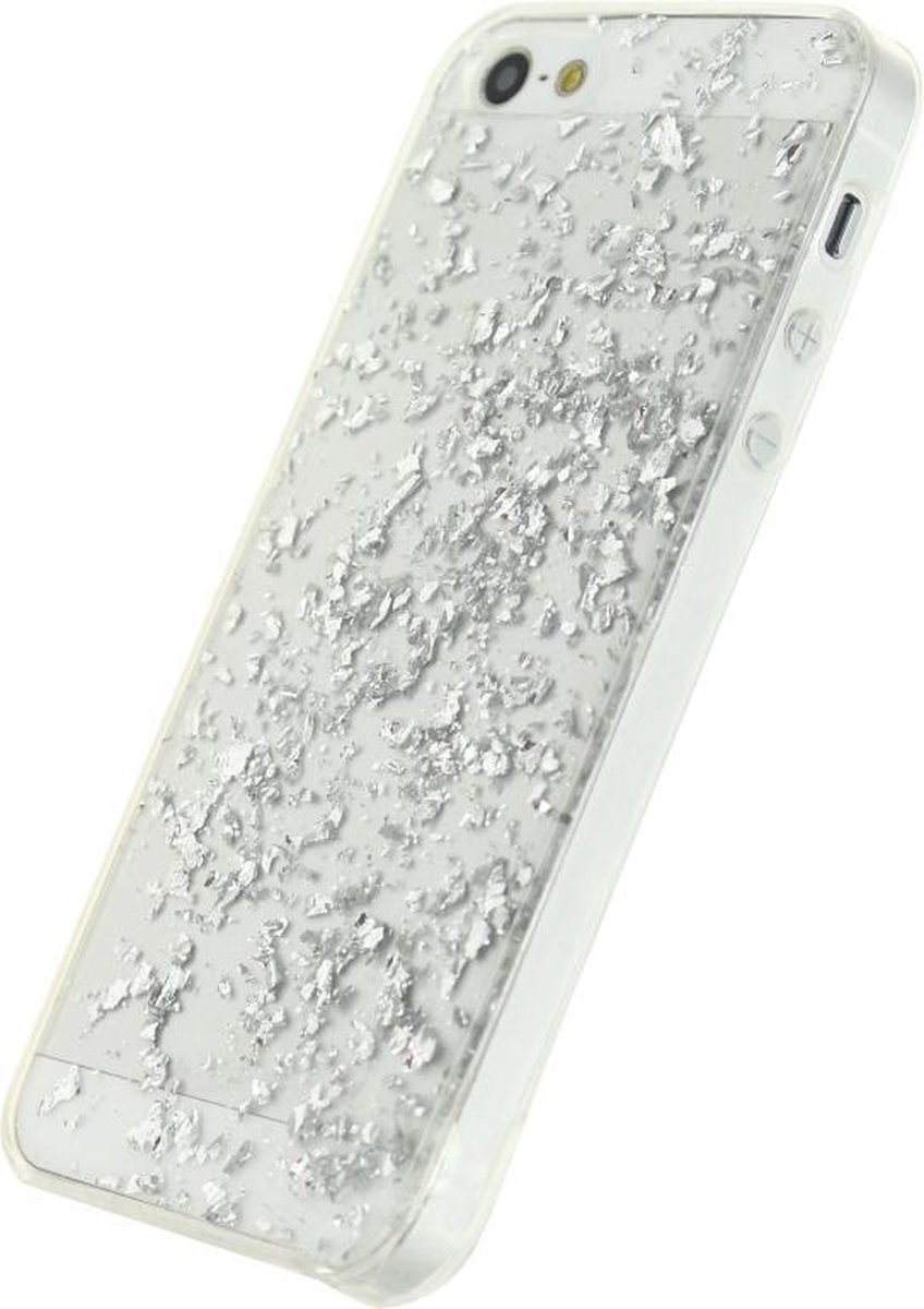 Xccess TPU Case Glitter Clear Silver iPhone 5/5S/SE