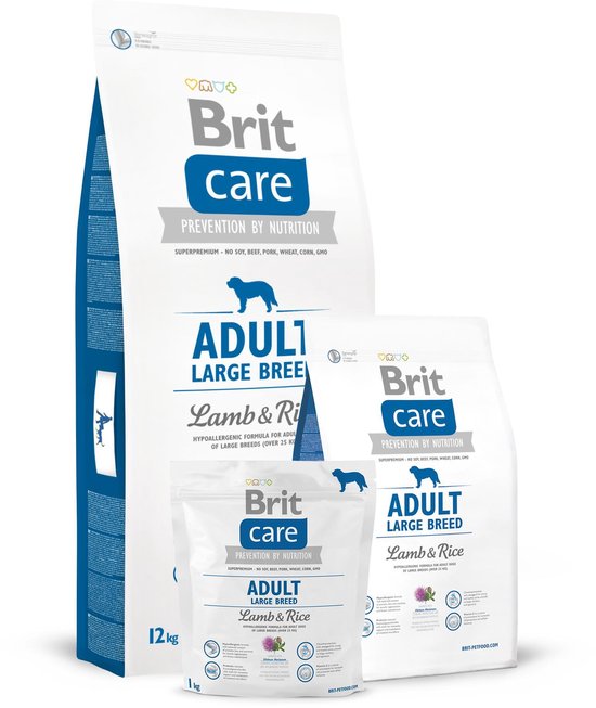 Brit Care Adult Large Breed Lamb & Rice 3 kg hypo allergeen