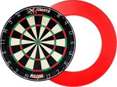 XQ Max - Razor 1 Bristle - dartbord - inclusief - dartbord surround ring - rood