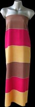 Batik Sarong Strepen Fuchsia-roze en Zandkleur Pareo StrandLaken Hamamdoek Omslagdoek Beste Kwaliteit Rayon - Viscose 115 * 180 cm