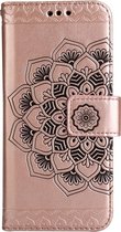 Shop4 - Samsung Galaxy S8 Hoesje - Wallet Case Vintage Mandala Rosé Goud