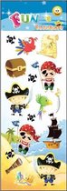 Stickervel piraten gekleurd