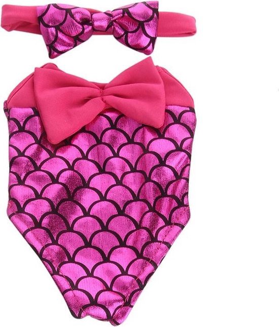 bol.com | Roze Zeemeermin badpak voor poppen met een lengte van 40-45 cm  zoals Baby Born pop.