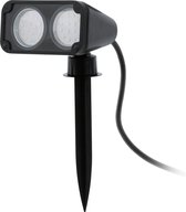 EGLO Nema 1 - Buitenverlichting - tuinspot - 2 Lichts - LED - Zwart