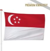 Singaporese Vlag Singapore 200x300cm - Kwaliteitsvlag - Geschikt voor buiten
