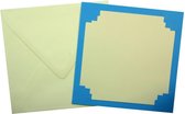 Kartel Insteekkaarten Set - Vierkant 13,5 x 13,5cm - Kobalt Blauw - 36 Kaarten en 36 enveloppen - Maak wenskaarten voor elke gelegenheid