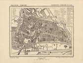Historische kaart, plattegrond van de stad Utrecht  in Utrecht uit 1867 door Kuyper van Kaartcadeau.com