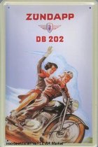 Zundapp DB202 reclame Motorfiets reclamebord 10x15 cm