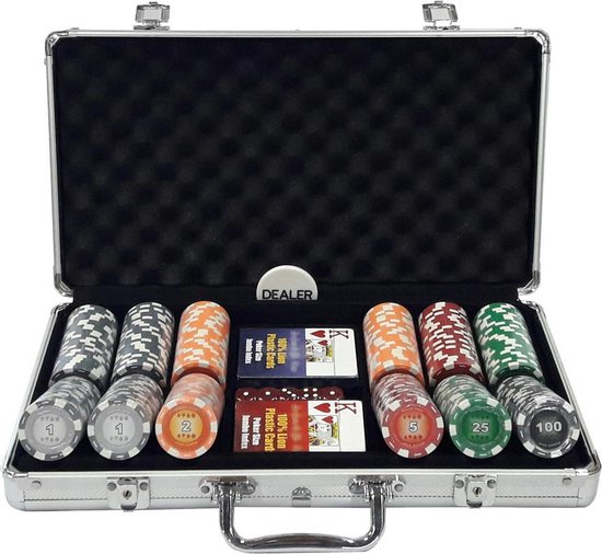 Afbeelding van het spel Poker set aluminium koffer 300 chips Poker