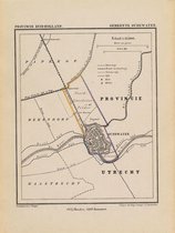 Historische kaart, plattegrond van gemeente Oudewater in Zuid Holland uit 1867 door Kuyper van Kaartcadeau.com