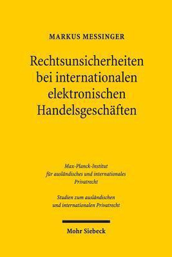 Studien zum ausländischen und internationalen Privatrecht-  ... - cover