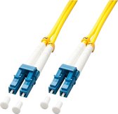 Câble fibre optique Lindy LC / LC 5m OS2 Yellow, Blue, White