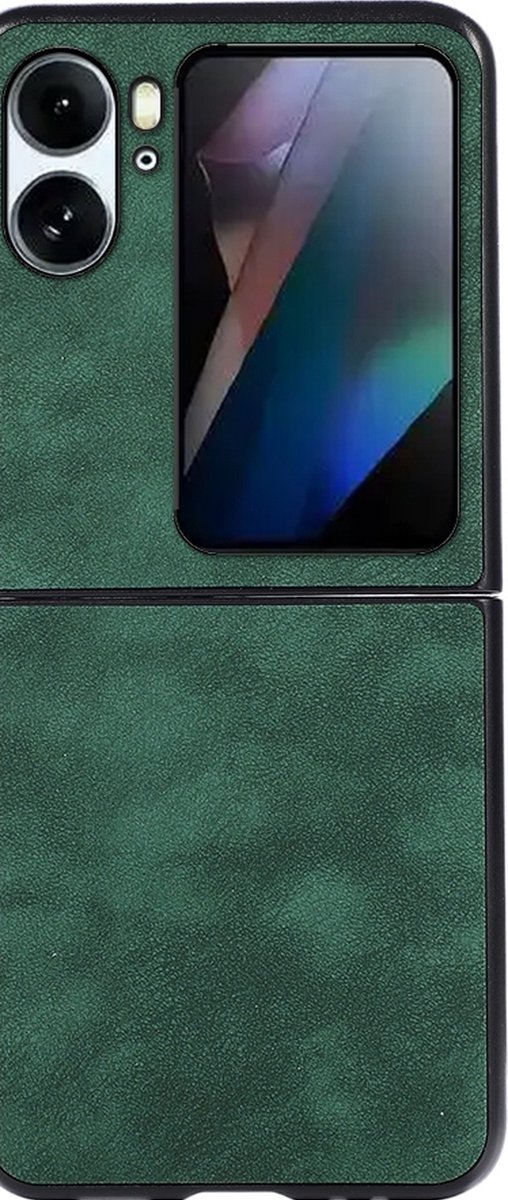 Mobigear Hoesje geschikt voor OPPO Find N2 Flip Telefoonhoesje Hardcase | Mobigear Excellent Backcover | Find N2 Flip Case | Back Cover - Groen