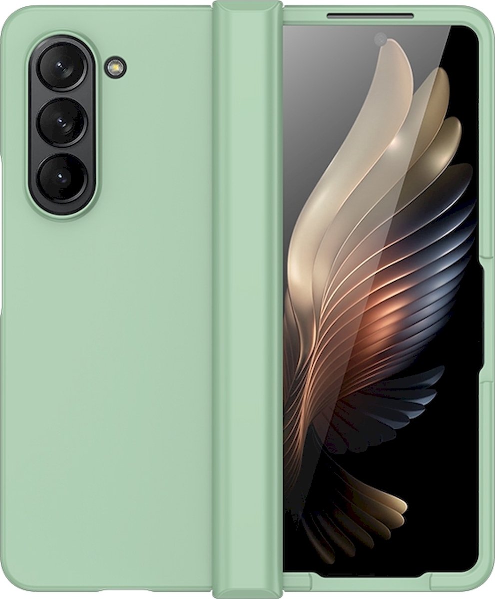 Mobigear Hoesje geschikt voor Samsung Galaxy Z Fold 5 Telefoonhoesje Flexibel TPU | Mobigear Colors Backcover | Galaxy Z Fold 5 Case | Back Cover - Mint