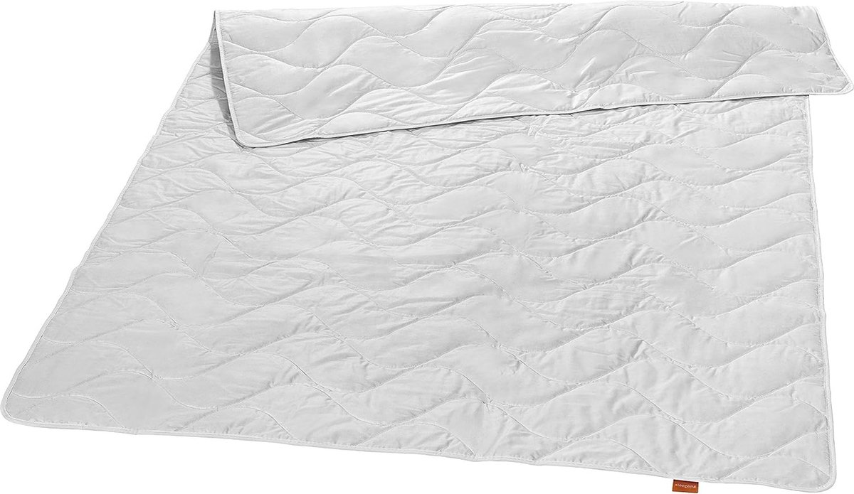 Sleepling 194450 Nature dekbed, wildzijden deken, zomerdekbed, zijden deken met 100% wildzijde, overtrek 100% katoen, Made in EU, Ökotex, wasbaar op 40 graden, 135 x 200 cm, wit