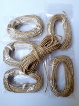 Jute touw - jute koord - 3 mm - naturel - 6 x 10 meter - hobby - 60 meter - macramé - bloemschikken -cadeaus - home deco