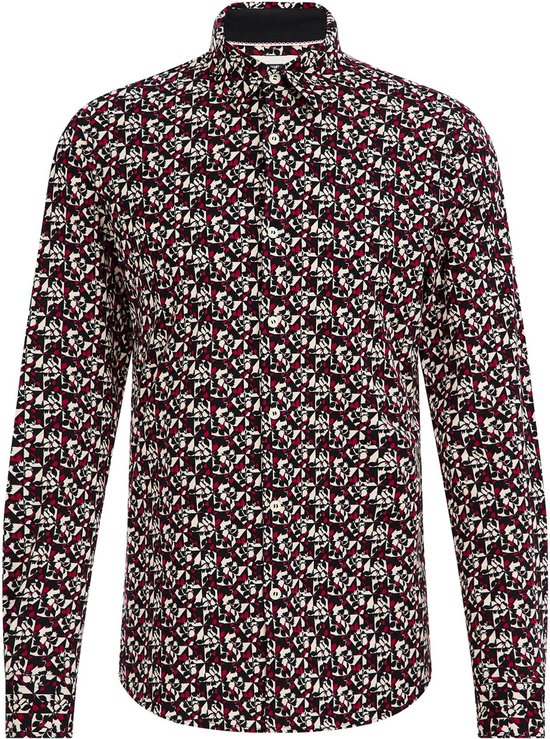 WE Fashion Heren overhemd met dessin bol