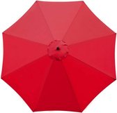 Parasol, Paraplu, Vervangende Luifelafdekking, 8 baleinen, 3 m, parasol voor markttafel, overkapping, waterdicht en anti-ultraviolet, vervangende stof/rood