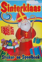 Sinterklaas Sticker- en Speelboek - kleurboek Sint en Piet - boek met spelletjes en stickers - 5 december