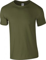 T-shirt met ronde hals 'Softstyle® Ring Spun' Gildan Military Green - 4XL