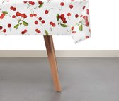 Raved Tafelzeil Kersen  140 cm x  180 cm - Rood - PVC - Afwasbaar