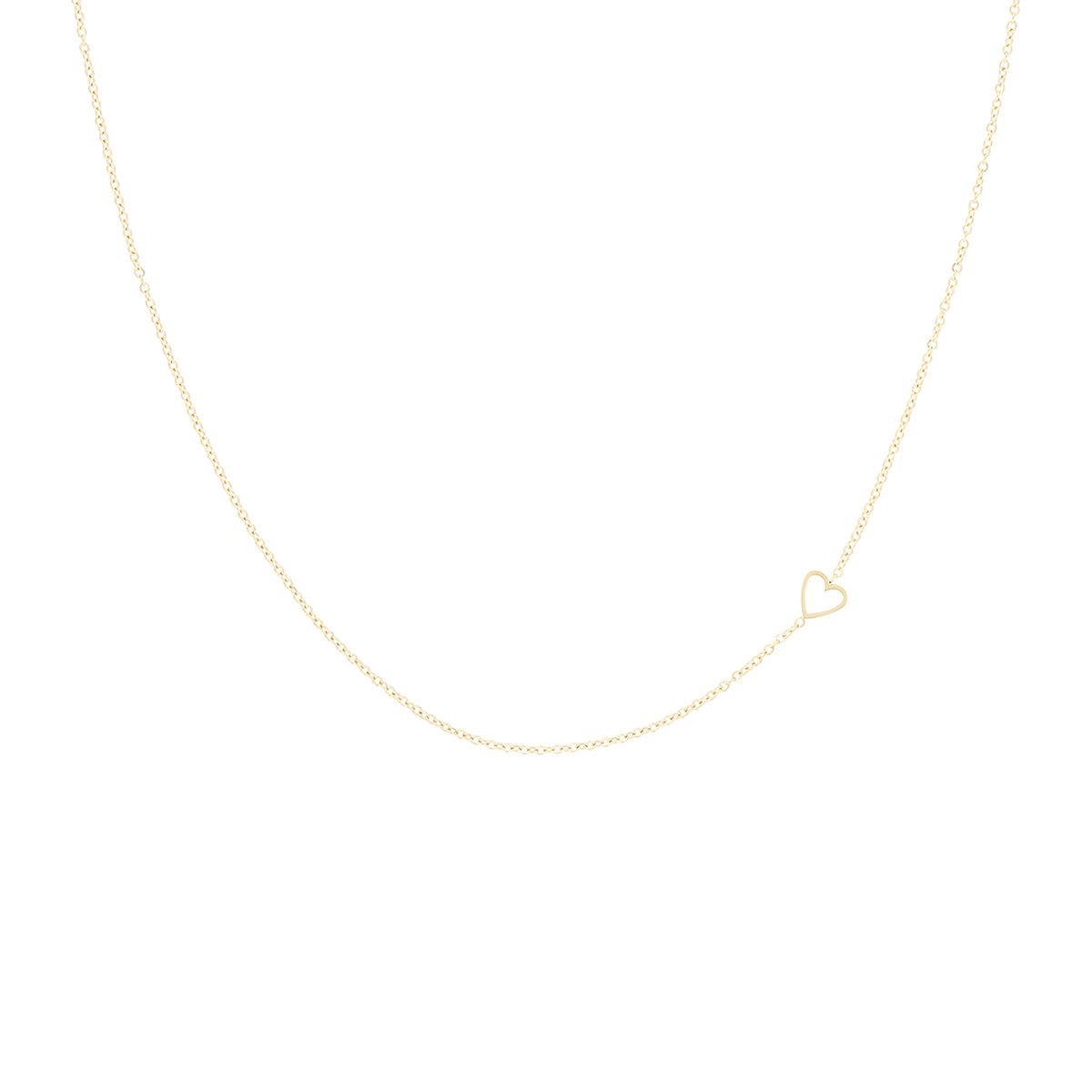 OOZOO Jewellery - Goudkleurige ketting met een hart - SN-2040