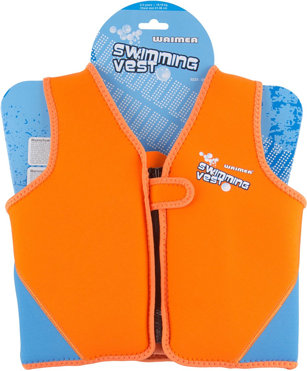 Waimea Zwemvest - 2 - 3 Jaar - 19 Kg - Neopreen - Fluororanje — afbeelding 10