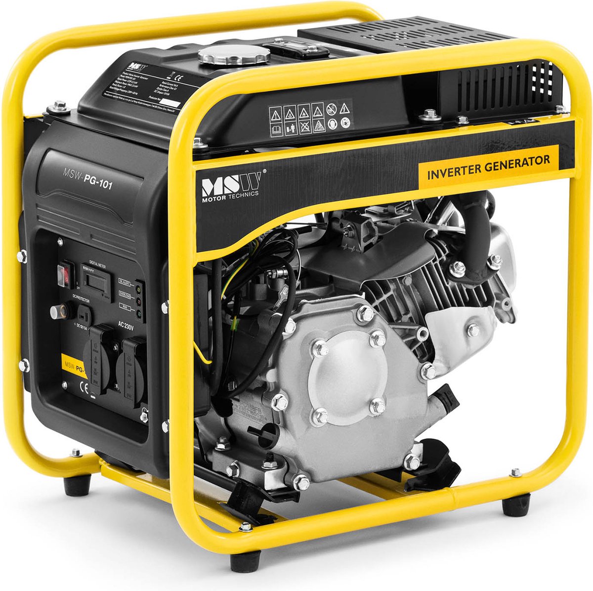 Inverter stroomgenerator benzine - 3800 W - 230 V AC - terugslag start - MSW