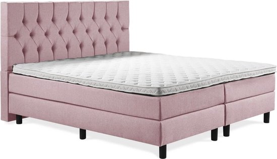 Boxspring Luxe 180x200 Capiton Oud Roze