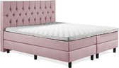 Boxspring Luxe 160x210 Capiton Oud Roze