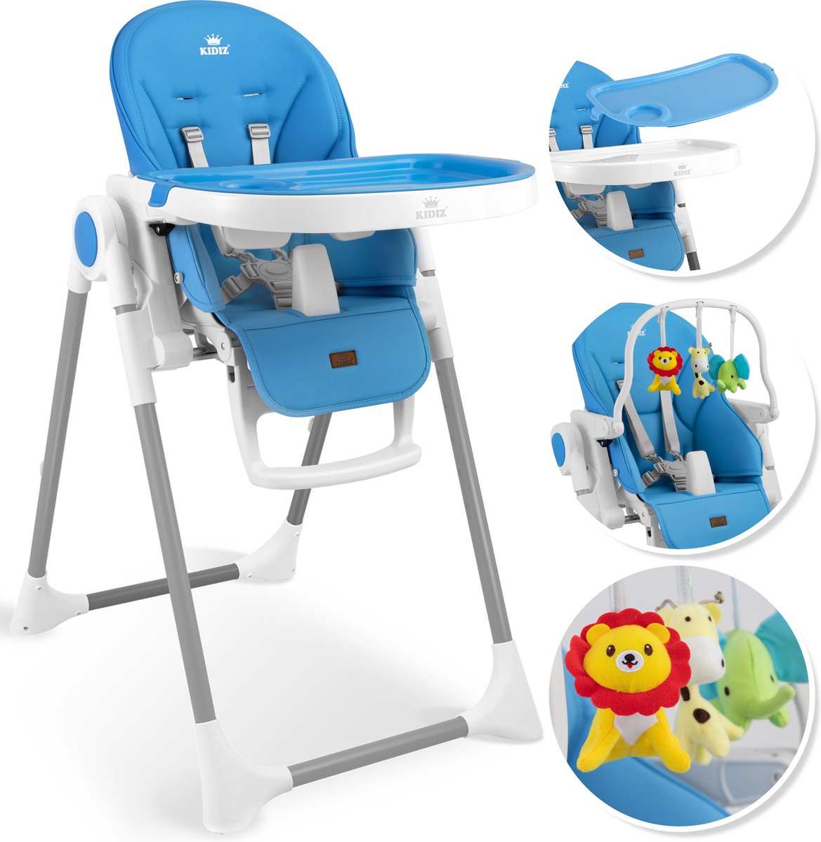 Maxenza Kids HA-033-PI Set chaise haute et table 2 en 1 - Chaise haute avec  plateau