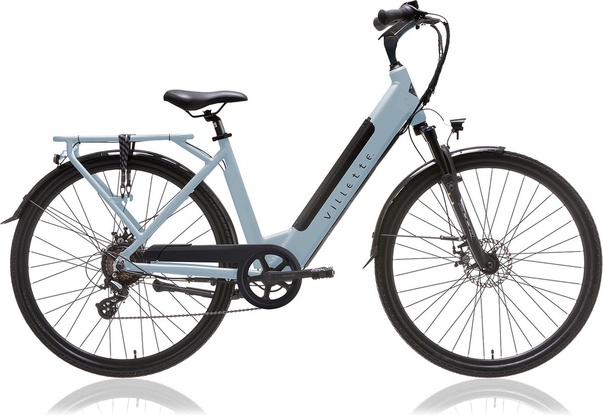 Villette L’ Amant elektrische damesfiets 7sp 13 Ah geïntegreerde accu blauw