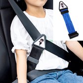 Tendeur de ceinture de sécurité pour Enfants bleu foncé - Protecteur de ceinture contre les coupures dans le cou - Clip de ceinture Ajusteur de ceinture Rallonge de ceinture - Clip de ceinture pour Enfants