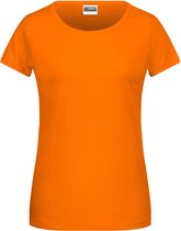 James and Nicholson - Dames T-Shirt (Oranje/Wit) Maat XXL - EK-WK-Olympische Spelen
