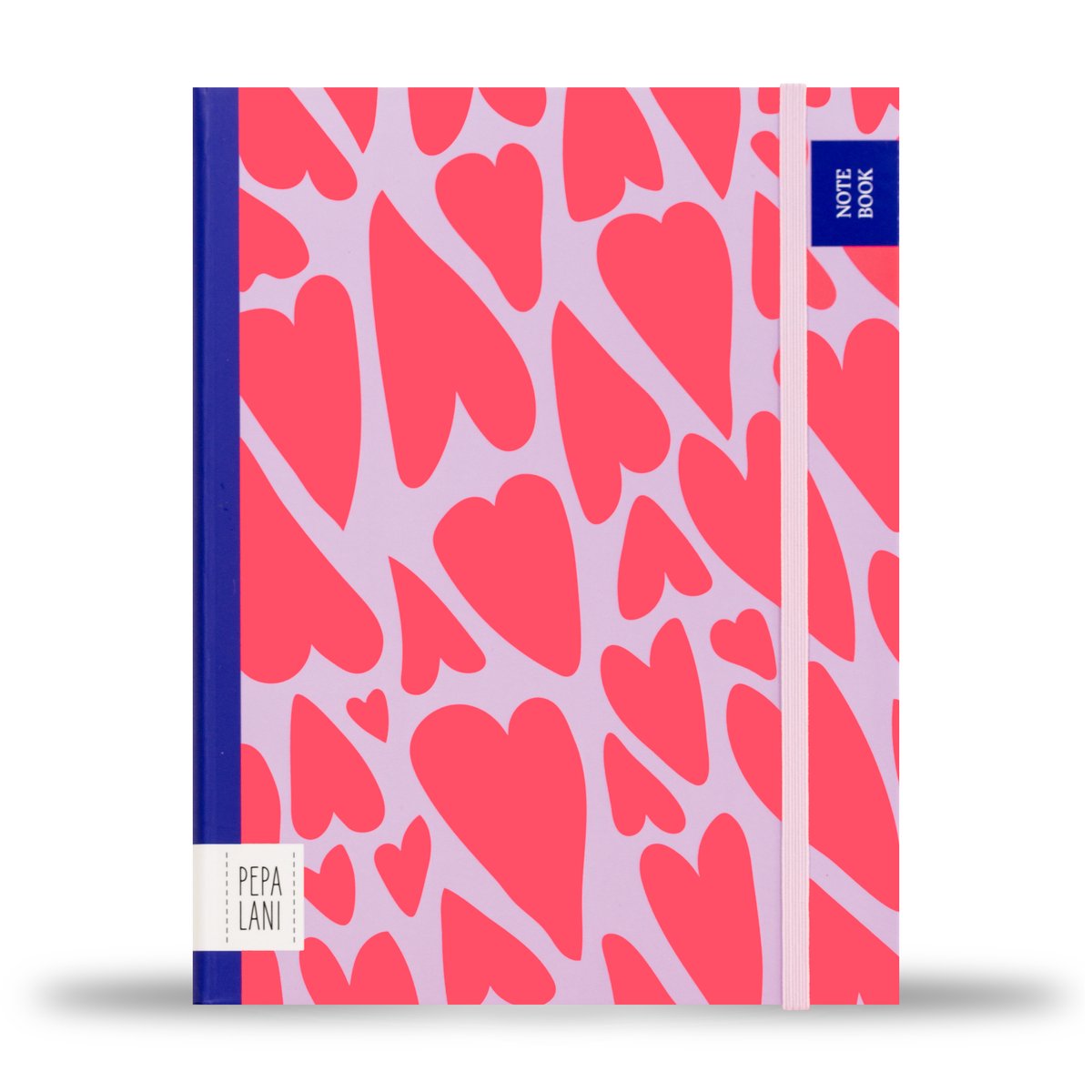 Pepa lani notebook A5 - hearts lila/pink