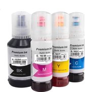 Inkt Geschikt voor Epson EcoTank 102 / E102 | Multipack van 4x Inktpatronen