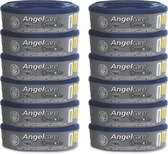 ANGELCARE Dress Up Navulling Luieremmer Baby - Achthoekige Navulcassettes Multipack - 12 Stuks - Voordeelverpakking