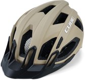 CUBE Bicycle Helmet Quest - Casque de vélo de course - 15 trous d'aération - SNAP 360 Fit System - Avec lampe LED- Ajustable - 52-57 cm - M - Taupe Mat