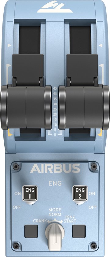 Thrustmaster TCA Quadrant Airbus Edition - Airbus Replica Throttle Quadrant - voor PC - Ergonomische replica van de Airbus-throttle-quadrant - H.E.A.R.T magnetische technologie - 2 navigatie-assen met 16 knoppen en bedieningen - - Thrustmaster
