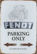 Wandbord Tractoren Boer - Fendt Parking Only